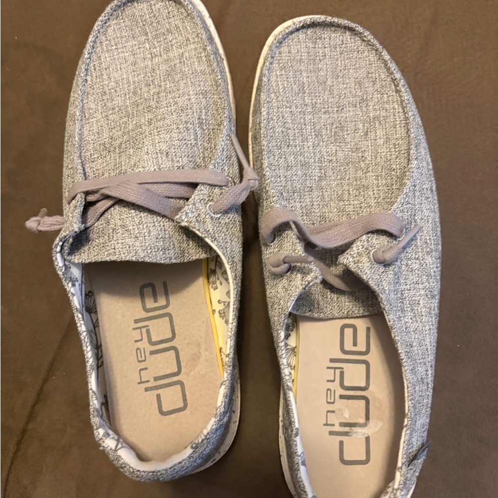 Hey Dude Light Gray Loafers